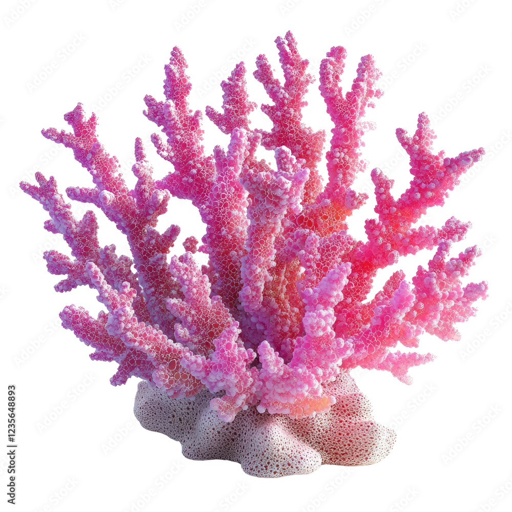 Naklejka premium pink coral isolated on white