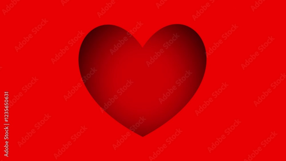 Appearing red hearts transition, San Valentine´s day regrets