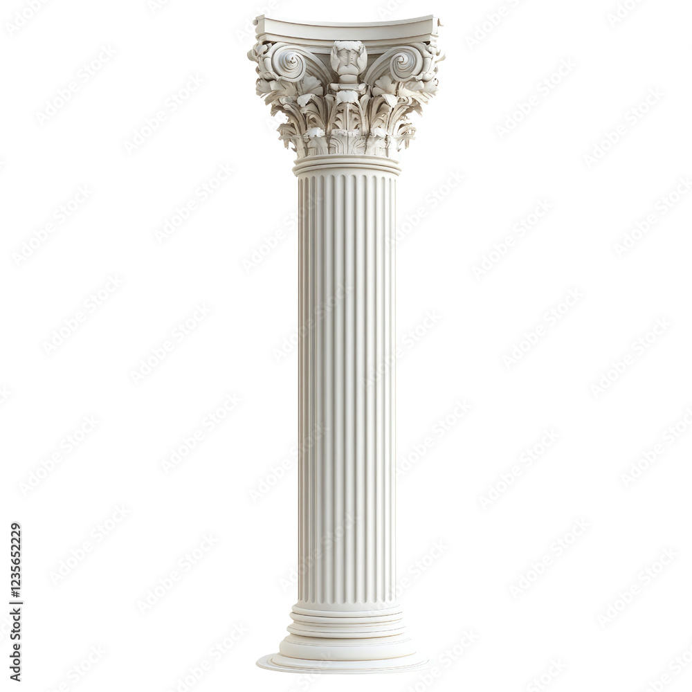 Obraz premium antique column isolated on white