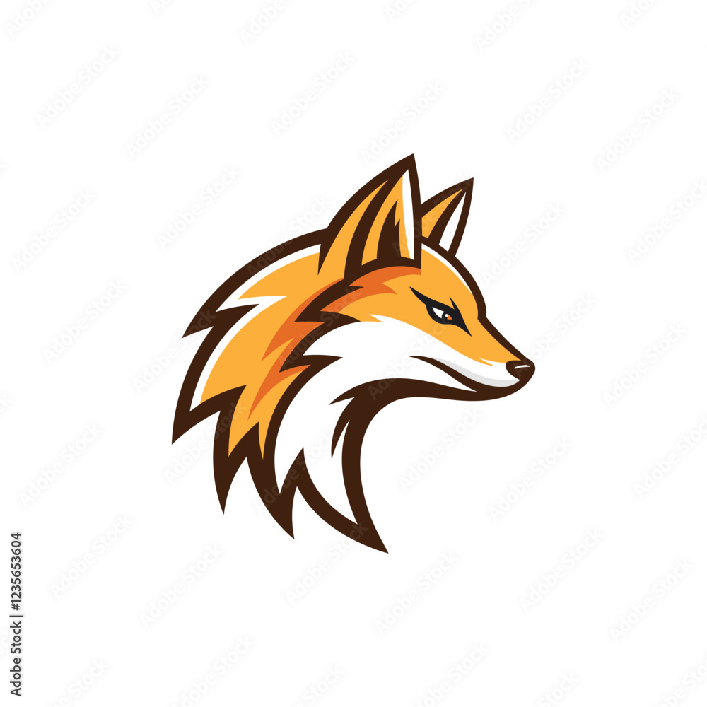 Obraz premium animal fox logo design