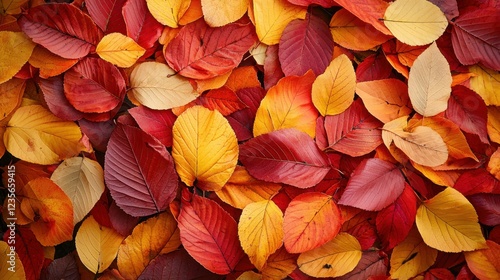 Wallpaper Mural Vibrant Autumn Leaves in Vivid Colors Lying on Ground Surface Torontodigital.ca