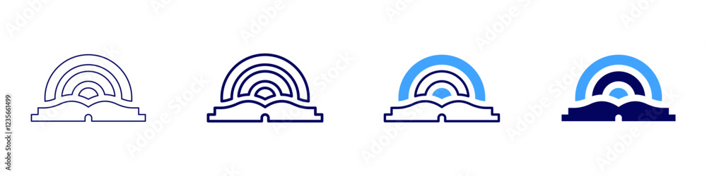 Book of fairy tales icon in 4 different styles. Thin Line, Line, Bold, and Bold Line. Duotone style. Editable stroke Book of fairy tales icon in 4 different styles. Thin Line, Line, Bold, and Bold Line. Duotone style. Editable stroke