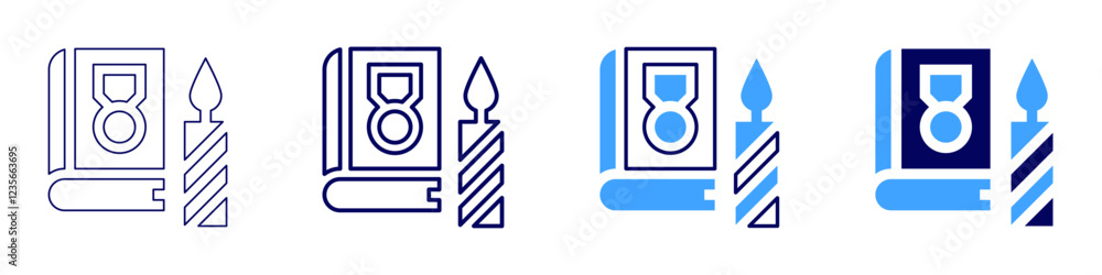 Education threats icon in 4 different styles. Thin Line, Line, Bold, and Bold Line. Duotone style. Editable stroke Education threats icon in 4 different styles. Thin Line, Line, Bold, and Bold Line. Duotone style. Editable stroke