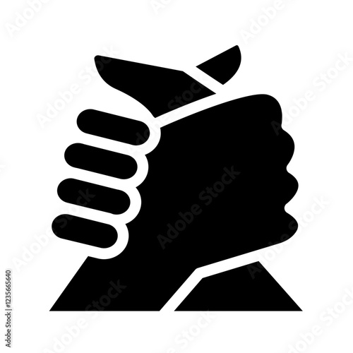 Teamwork icon in glyph style