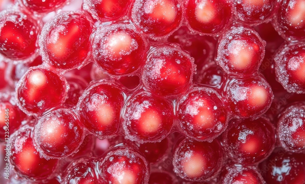 Close-up of vibrant red pomegranate seeds Close-up of vibrant red pomegranate seeds