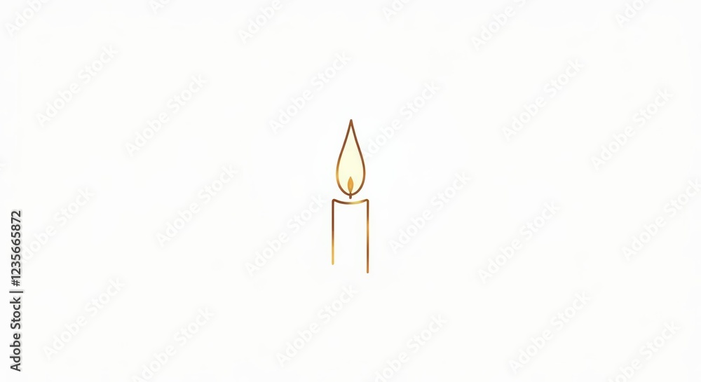 burning candle on a wburning candle on a white background burning candle on a wburning candle on a white background