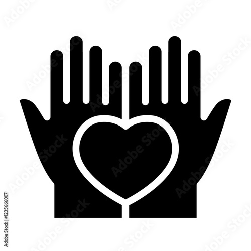 Fotografía Love icon in glyph style