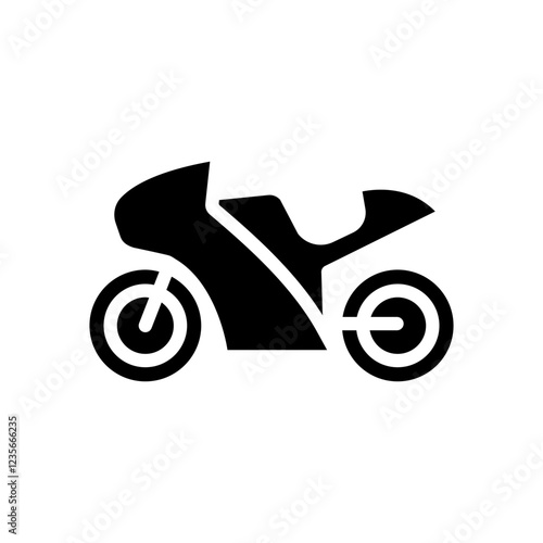 Tableau sur toile Motorcycle icon in glyph style