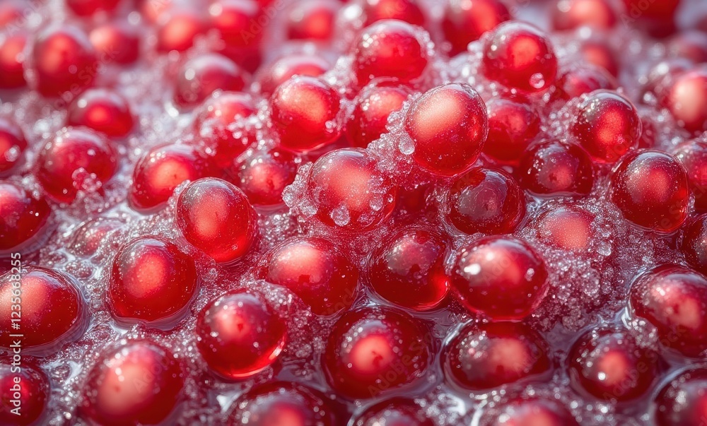 Fresh red berries with sparkling droplets Fresh red berries with sparkling droplets