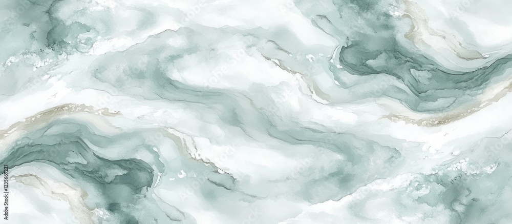 Fototapeta premium Abstract teal and white marble texture background.