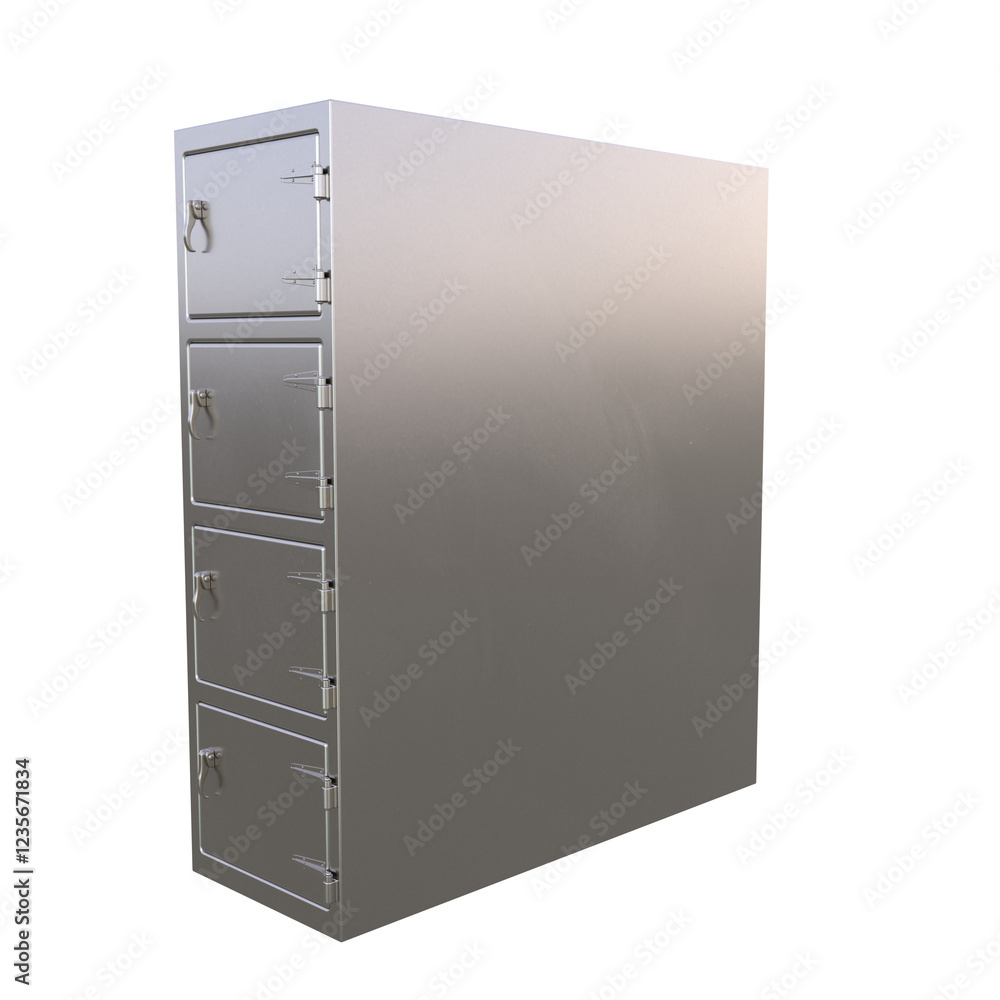 Mortuary сhamber, 3d illustration Isolated on white background Mortuary сhamber, 3d illustration Isolated on white background