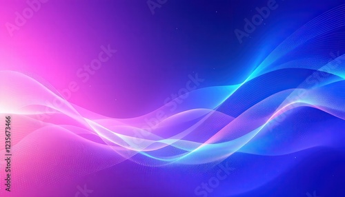 Abstract Wavy Gradient Background with Soft Blue and Purple Colors Overlay Texture Background.
