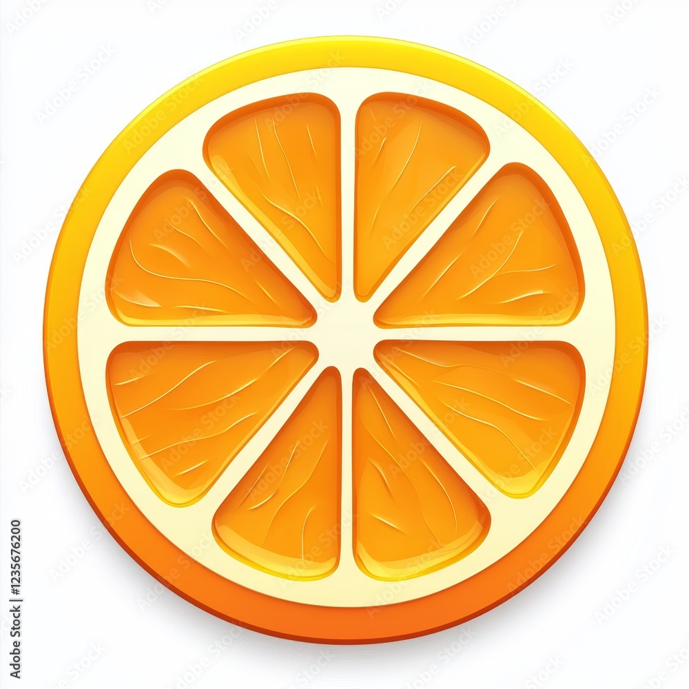 Vibrant Orange Slice with Detailed Texture on a Bright Background for Freshness and Juiciness Representation Vibrant Orange Slice with Detailed Texture on a Bright Background for Freshness and Juiciness Representation