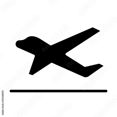 Airplane take off icon