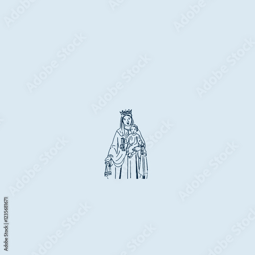 THESE HIGH QUALITY MOTHER MARIA VECTOR FOR USING VARIOUS TYPES OF DESIGN WORKS LIKE T-SHIRT, LOGO, TATTOO AND HOME WALL DESIGN