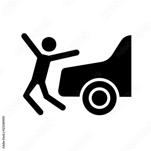 Car accident insurance icon