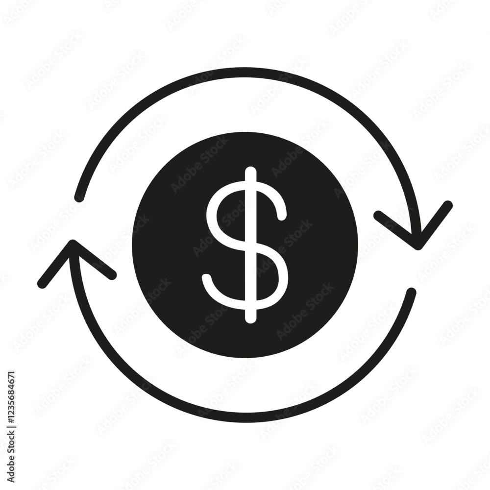 Obraz premium Currency exchange icon