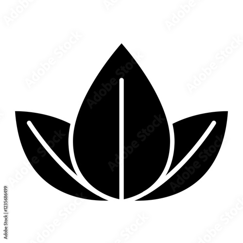 Green tea leaf icon