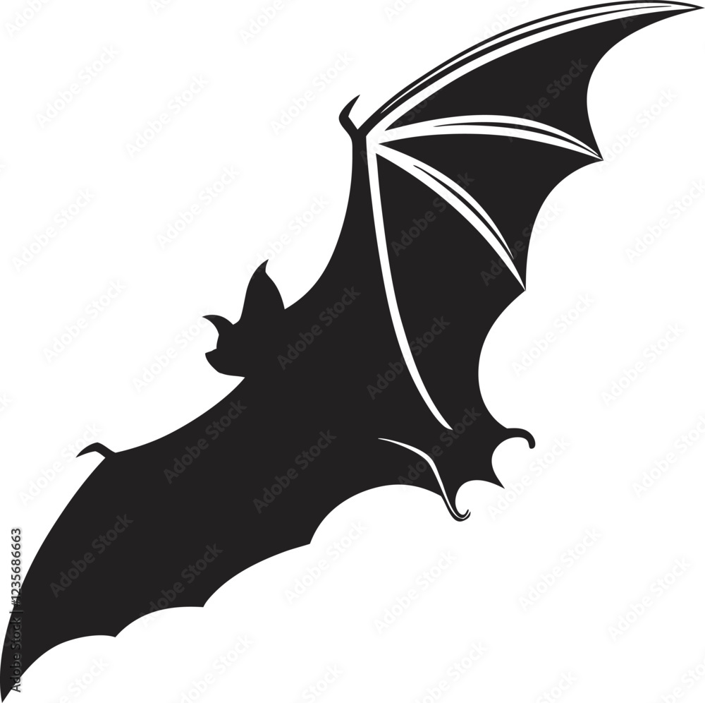 Fototapeta premium A beautiful bat silhouette vector design.
