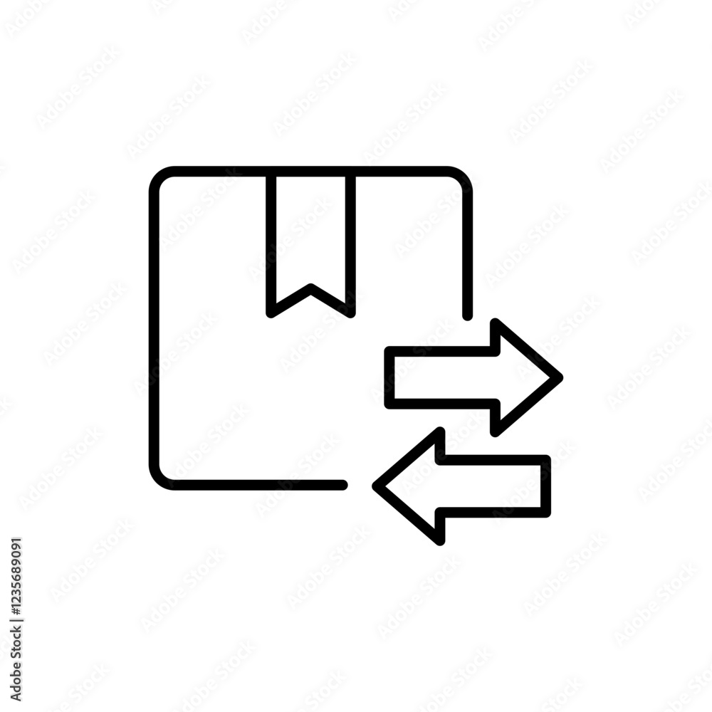 Delivery package outline icons, minimalist vector illustration ,simple transparent graphic element .Isolated on white background Delivery package outline icons, minimalist vector illustration ,simple transparent graphic element .Isolated on white background