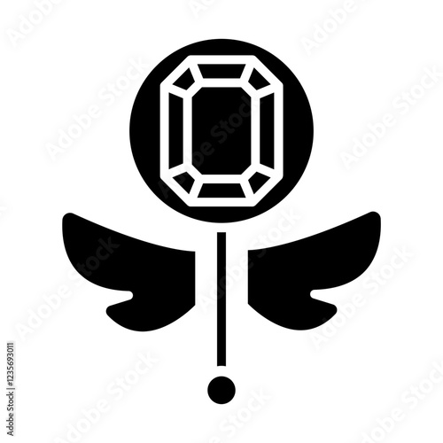 Magic wand icon in glyph style