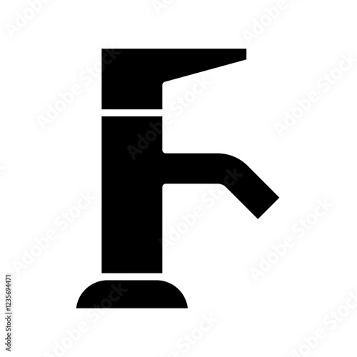 Faucet icon in glyph style