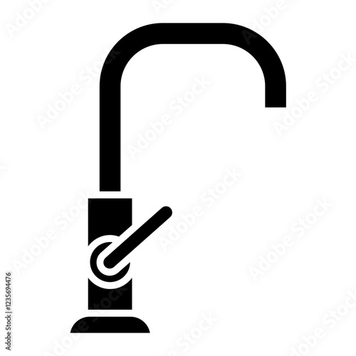 Faucet icon in glyph style