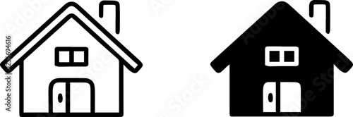 House icons set. Home icon collection. Real estate. Flat style houses symbols for apps and websites vector