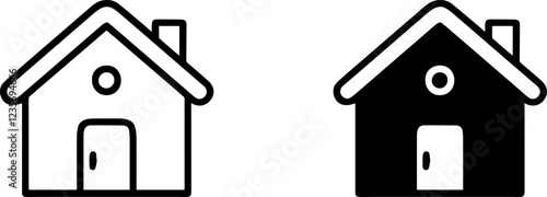 House icons set. Home icon collection. Real estate. Flat style houses symbols for apps and websites vector
