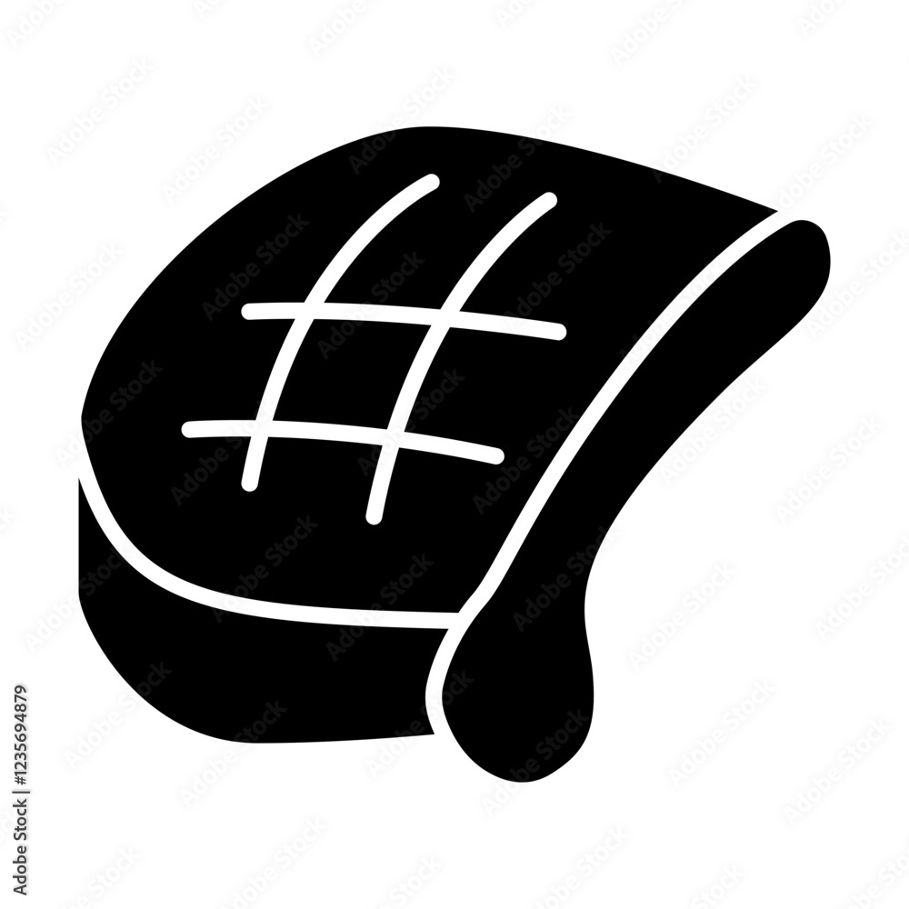 Pork icon in glyph style