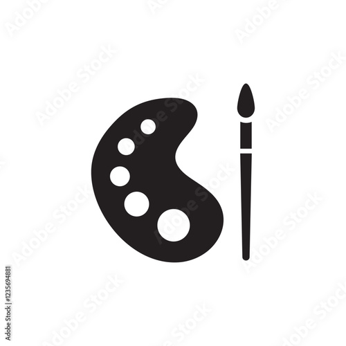 brush and palette icon 
