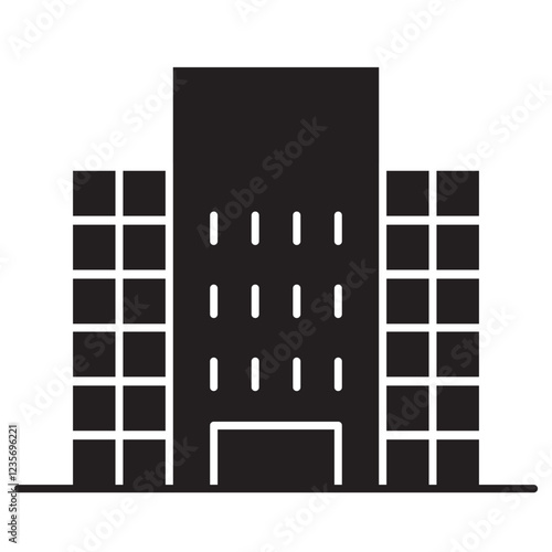 Hospital icon in glyph style