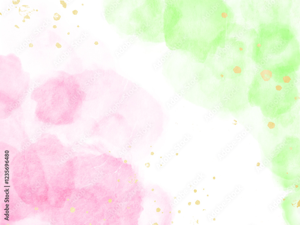Obraz premium 和紙をベースにした春のイメージの手書き背景フレームイラスト