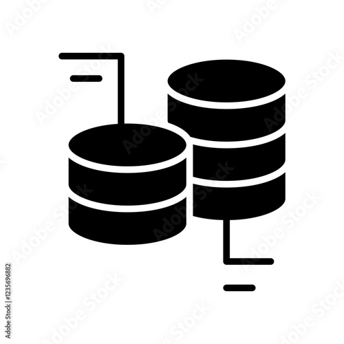 Database icon in glyph style