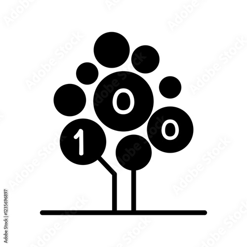 Database icon in glyph style