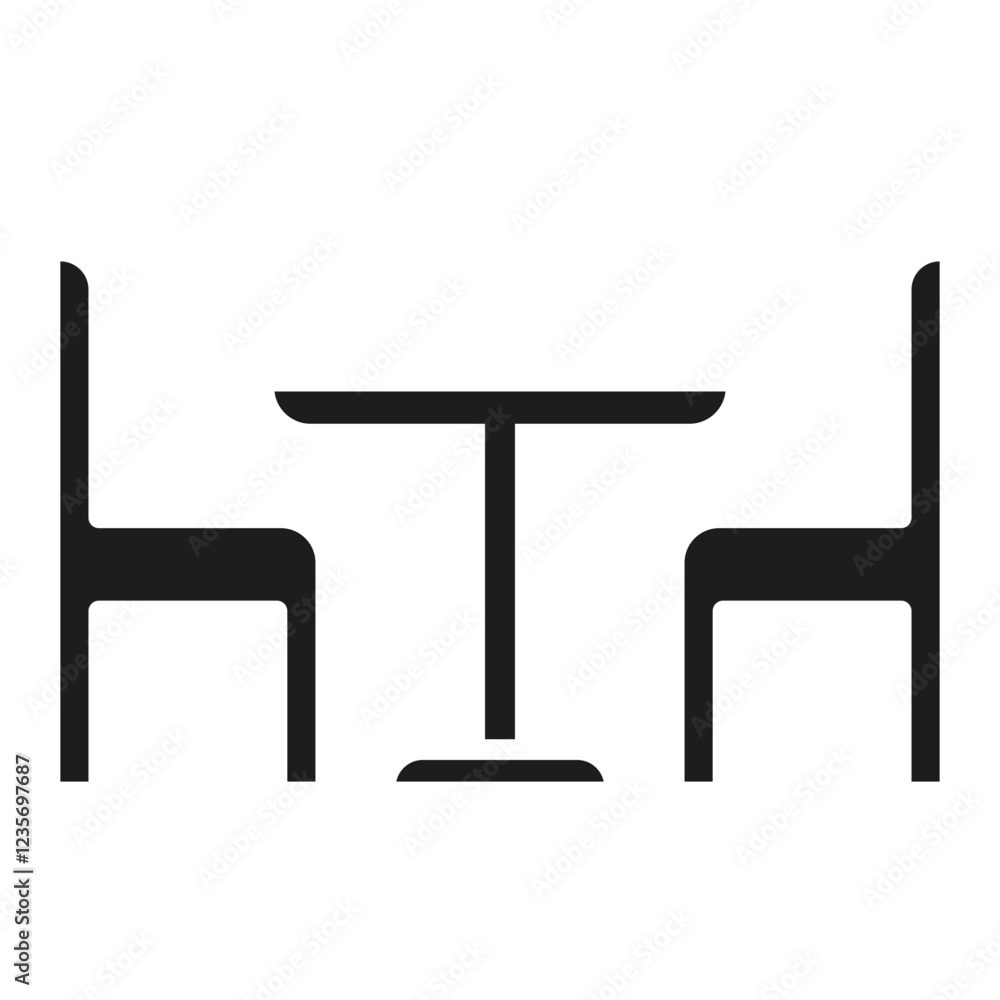 Seat icon in glyph style Seat icon in glyph style