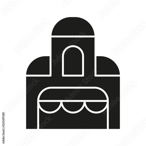 Restaurant icon in glyph style