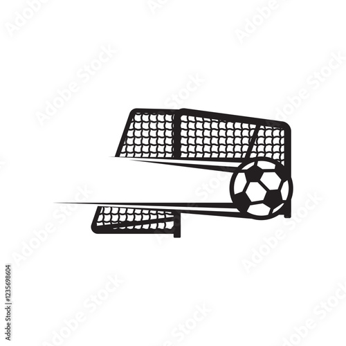 Soccer goal post icon vector illustration design