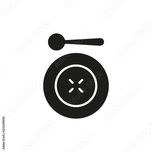 Soup icon in glyph style