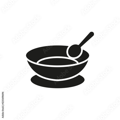 Soup icon in glyph style
