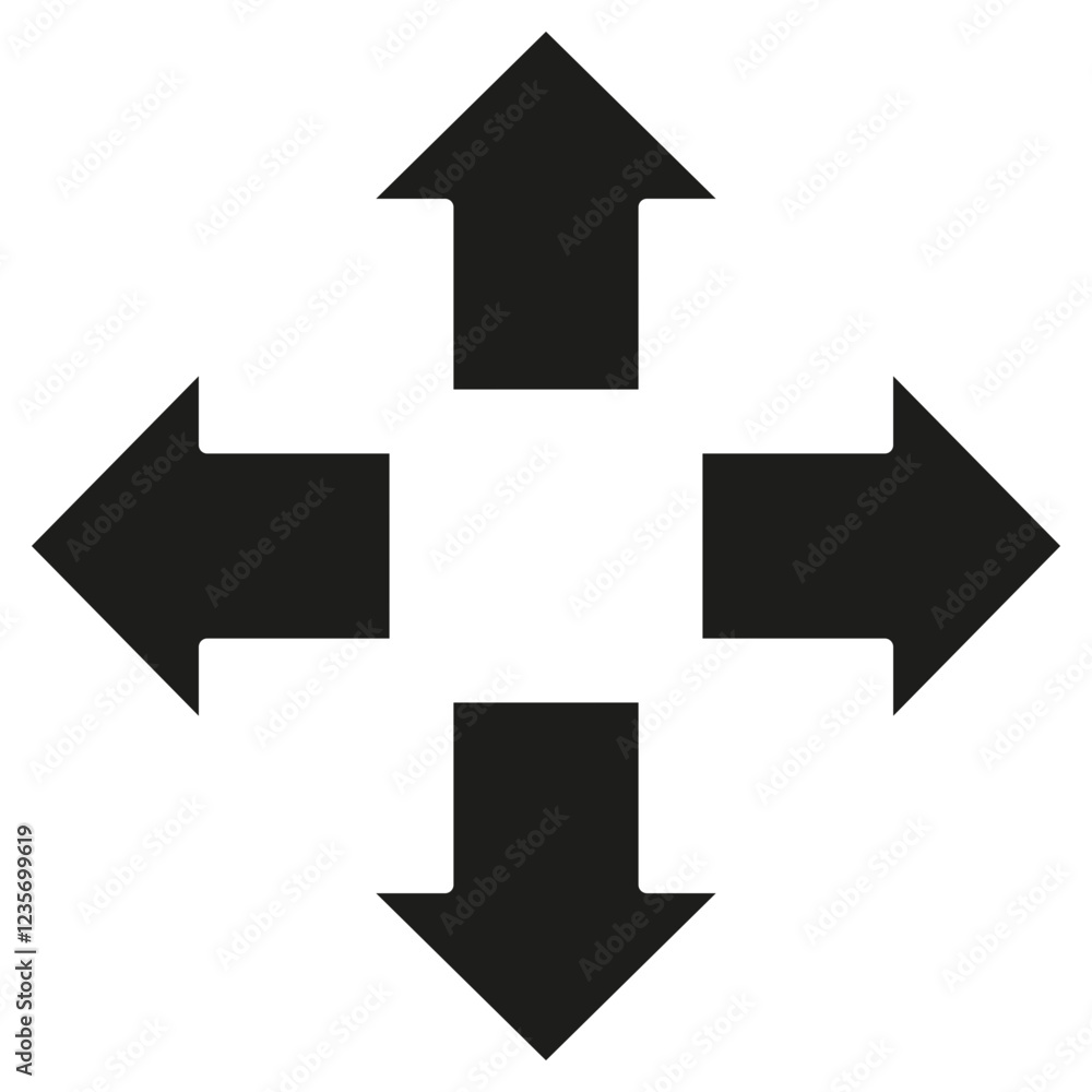 Arrow icon in glyph style Arrow icon in glyph style