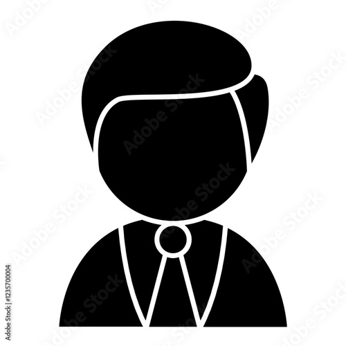 Businessman icon in glyph style