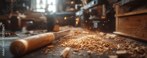 Mastering Traditional Joinery Skilled Carpenters Showcase Dedication to Craftsmanship and Time-Honored Techniques in Their Workshop Witness the artistry of experienced hands shaping wood with photo