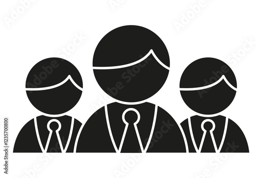 Business team icon in glyph style
