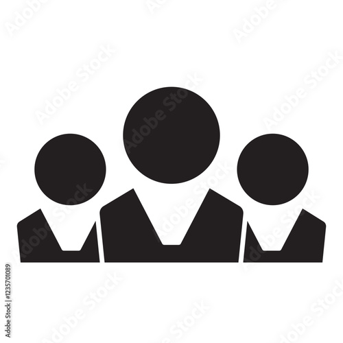 Business team icon in glyph style