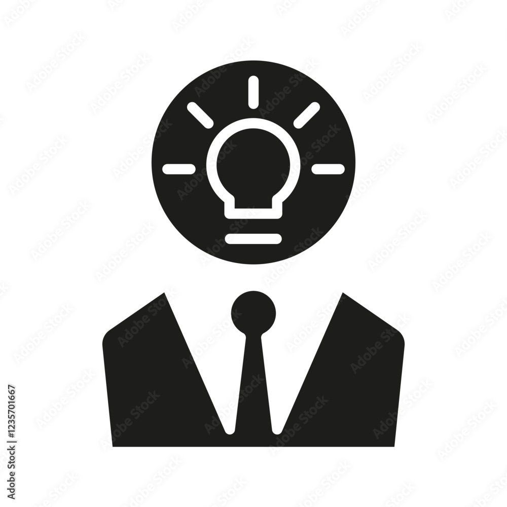 Business idea icon in glyph style Business idea icon in glyph style