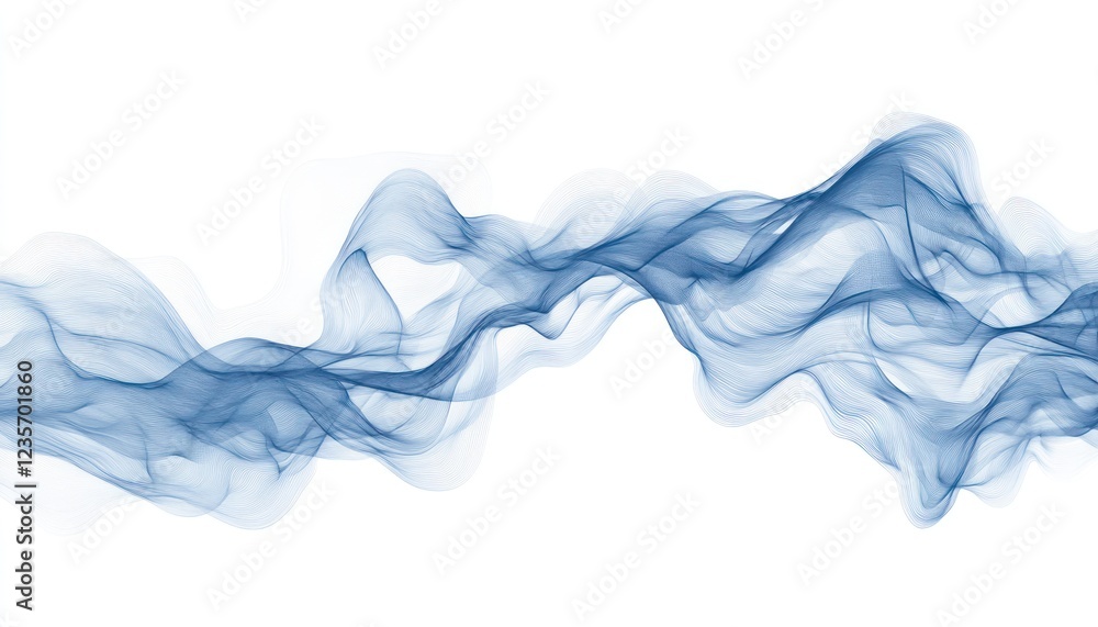 Abstract Blue Wave Lines Design Artwork Abstract Blue Wave Lines Design Artwork