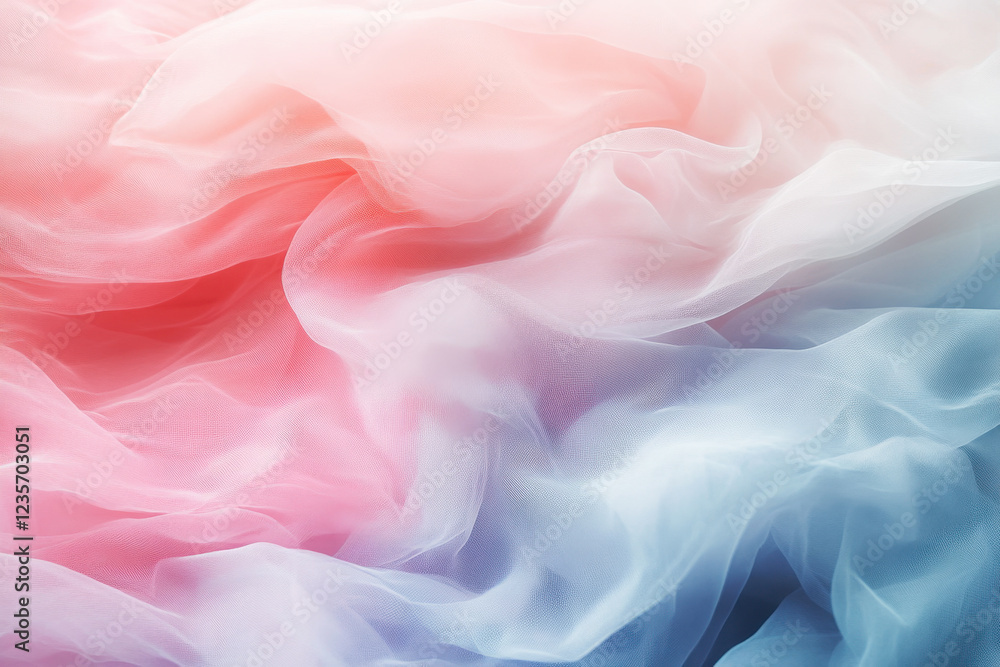 Dreamy fabric in pastel shades of pink and blue with a light and airy feel to the scene Dreamy fabric in pastel shades of pink and blue with a light and airy feel to the scene