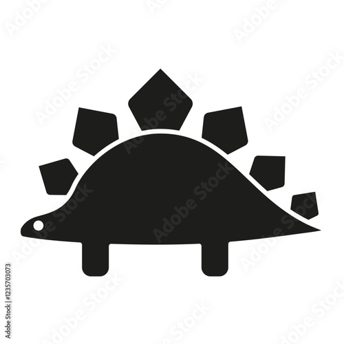 Stegosaurus icon in glyph style