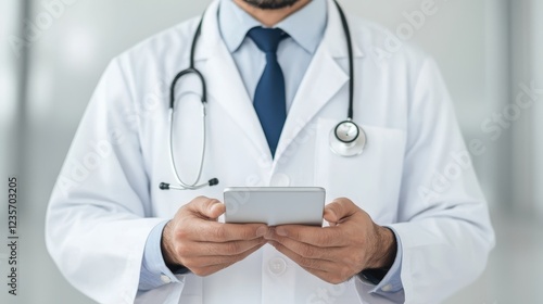 Wallpaper Mural Medical Professional Using Smartphone in Clinic Setting Torontodigital.ca